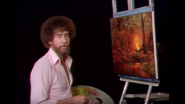 Αυτή είναι ίσως η μοναδική φορά που ο Bob Ross ζωγράφισε έναν άνθρωπο