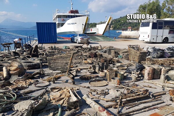 Δείτε πόσα και τι σκουπίδια έκρυβε ο βυθός στο λιμάνι του Πόρου