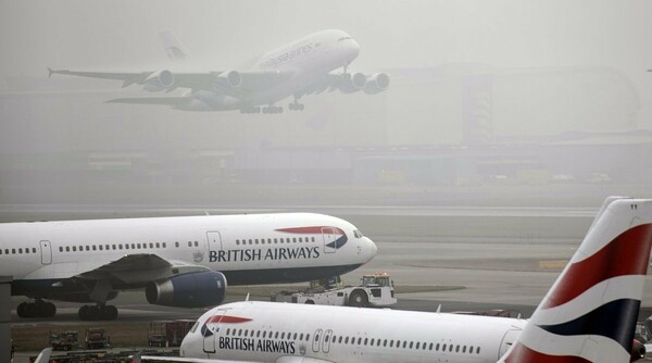Ακυρώσεις πτήσεων στο Λονδίνο λόγω ομίχλης