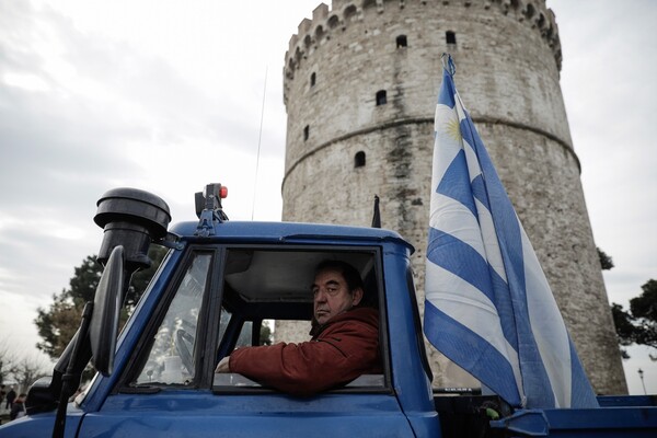 Τα τρακτέρ στο κέντρο της Θεσσαλονίκης