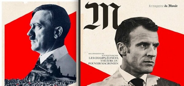 «Συγγνώμη» από τη Le Monde για το εξώφυλλο με τον Μακρόν ως Χίτλερ