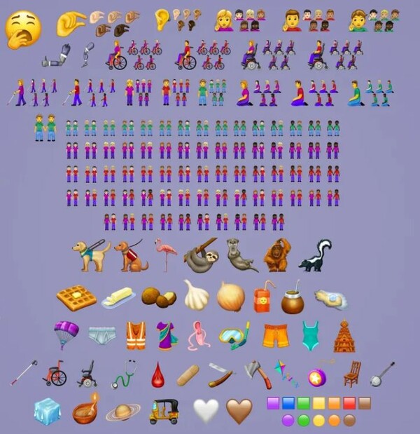 Ομόφυλα ζευγάρια, άτομα με αναπηρία και περίεργα φαγητά στα 230 ολοκαίνουργια emoji