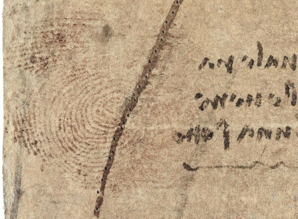 Μοναδική ανακάλυψη - Αποτύπωμα του Ντα Βίντσι εντοπίστηκε σε σχέδιο 500 ετών