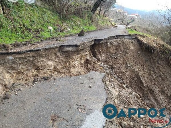 Κατολισθήσεις και καθιζήσεις δρόμων στη Μεσσηνία από την κακοκαιρία