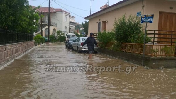 Λήμνος: Προβλήματα δημιούργησε η κακοκαιρία που έπληξε το νησί