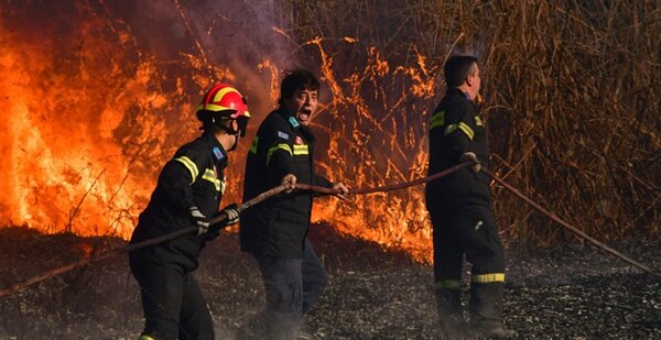 Σε εξέλιξη πυρκαγιά στη Θάσο