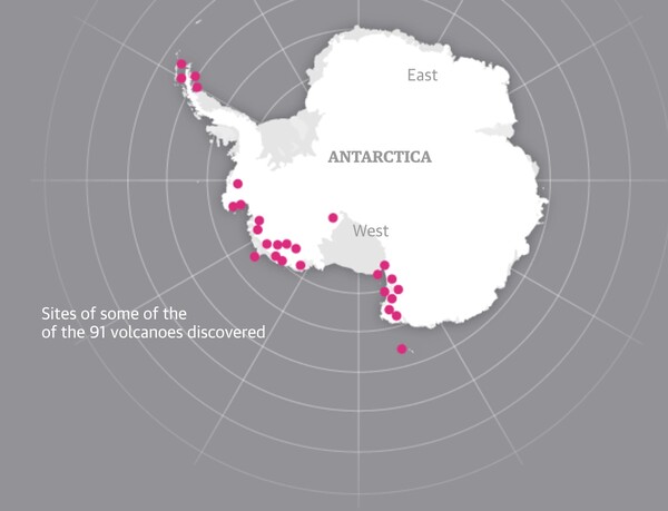 91 ηφαίστεια ανακαλύφθηκαν κάτω από τους πάγους της Ανταρκτικής - Τι θα συμβεί αν εκραγούν