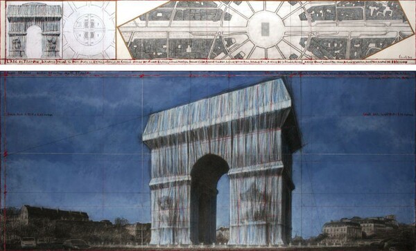 Παρίσι: O Christo θα καλύψει την Αψίδα του Θριάμβου με 25.000 τ.μ. υφάσματος