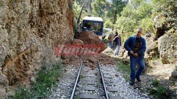 Κλειστή η σιδηροδρομική γραμμή Διακοφτό - Καλάβρυτα: Καθίζηση μετά την κατολίσθηση