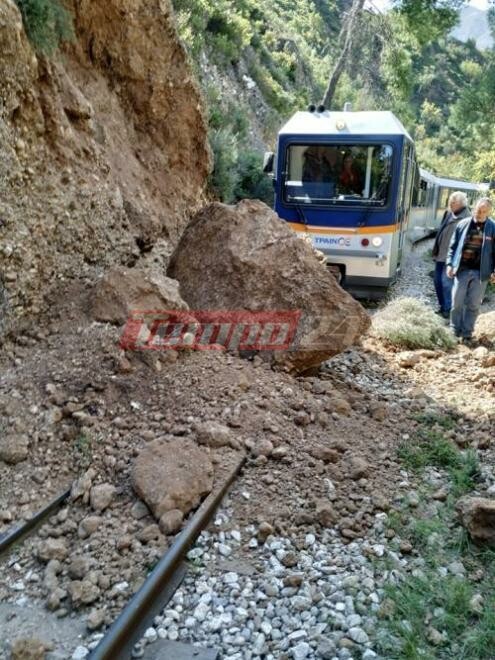 Κλειστή η σιδηροδρομική γραμμή Διακοφτό - Καλάβρυτα: Καθίζηση μετά την κατολίσθηση