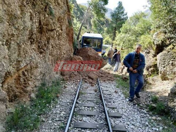 Κλειστή η σιδηροδρομική γραμμή Διακοφτό - Καλάβρυτα: Καθίζηση μετά την κατολίσθηση