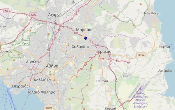 Σεισμός με επίκεντρο το Μαρούσι - Αισθητός σε όλη την Αθήνα
