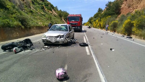 Νεκροί σε τροχαίο στην Κρήτη - Δύο μηχανές συγκρούστηκαν με όχημα