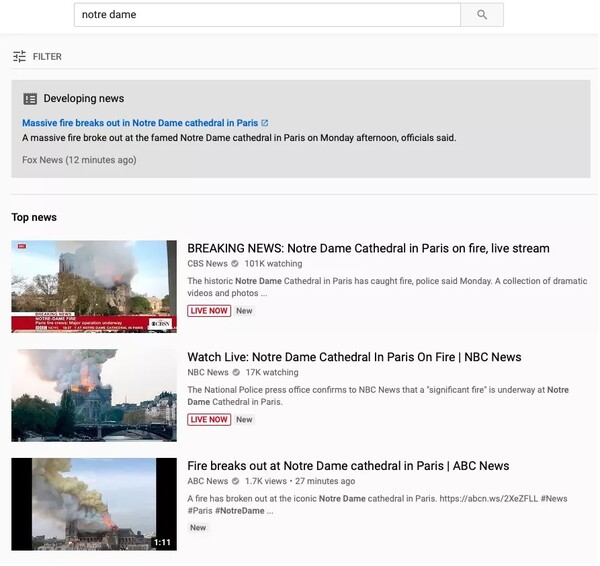 Η γκάφα του YouTube: Συνέδεσε την φωτιά στην Παναγία των Παρισίων με την 11η Σεπτεμβρίου
