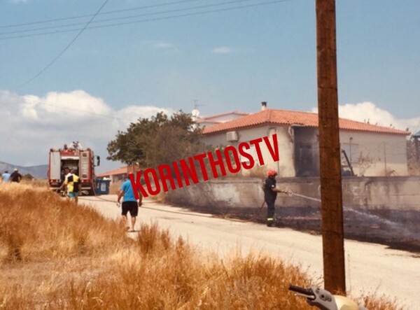 Υπό μερικό έλεγχο η πυρκαγιά στα Ίσθμια Κορινθίας