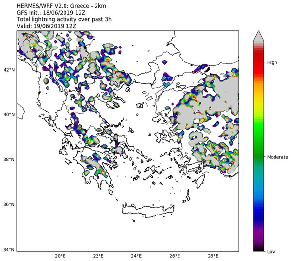 Meteo: Ισχυρές καταιγίδες με χαλάζι το μεσημέρι στην Αττική
