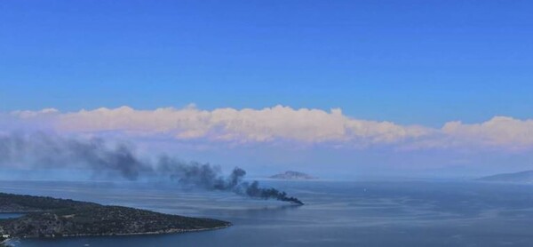 Επίδαυρος: Βυθίστηκε ιστιοφόρο μετά από πυρκαγιά - Σώοι οι επιβάτες