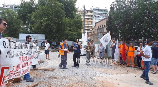 Διαμαρτυρία εργαζομένων του μετρό Θεσσαλονίκης - Καταγγέλλουν απολύσεις