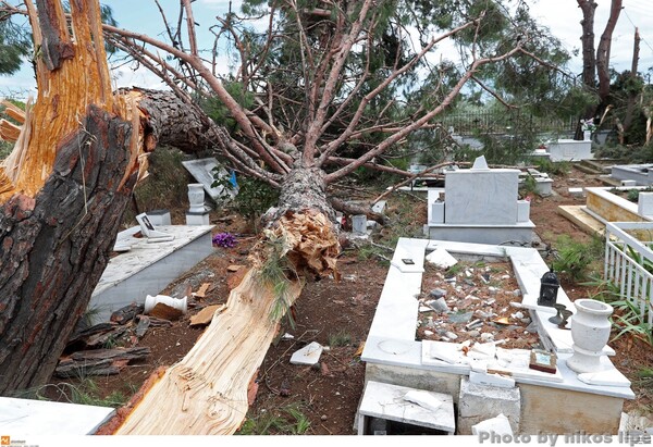 Εικόνες ολοκληρωτικής καταστροφής στο νεκροταφείο της Σωζόπολης