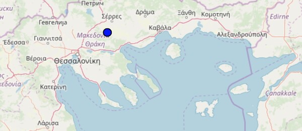 Σεισμός 3,7 Ρίχτερ έξω από τις Σέρρες - Αισθητός και στη Θεσσαλονίκη