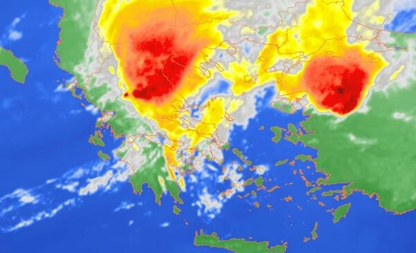 Δορυφόρος κατέγραψε την φονική καταιγίδα στην Χαλκιδική - ΒΙΝΤΕΟ
