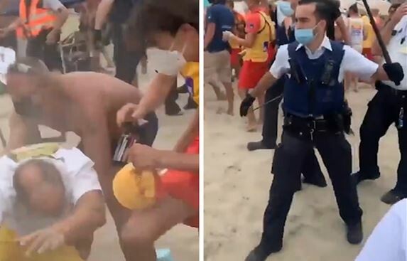 Βέλγιο: Άγριο ξύλο σε παραλία - Πετούσαν ομπρέλες στους αστυνομικούς για τα μέτρα