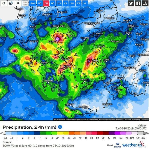 Έκτακτο δελτίο κακοκαιρίας - Η ΕΜΥ προειδοποιεί για καταιγίδες και χαλάζι