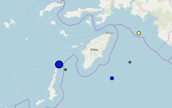 Σεισμός ανοικτά της Ρόδου