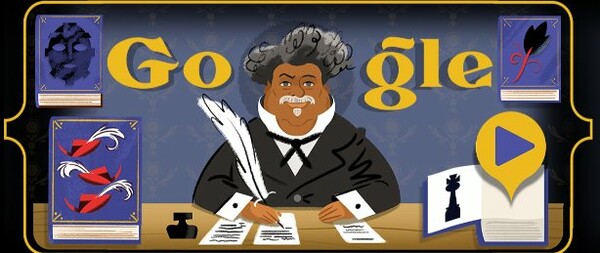 Google: Αφιερωμένο στον Αλέξανδρο Δουμά και τον «Κόμη Μοντεχρίστο» το σημερινό doodle