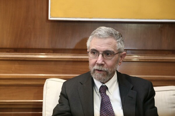 Ο Πολ Κρούγκμαν και ο Αλέξης Τσίπρας στο Μαξίμου