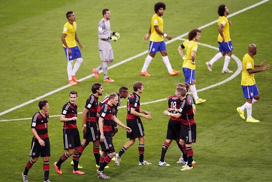 Tαπεινωτική ήττα της Βραζιλίας από τη Γερμανία με 1-7