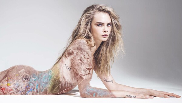 "Δεν είμαι τρόπαιο" - Η Cara Delevingne φωτογραφίζεται γυμνή για να υπερασπιστεί τα άγρια ζώα