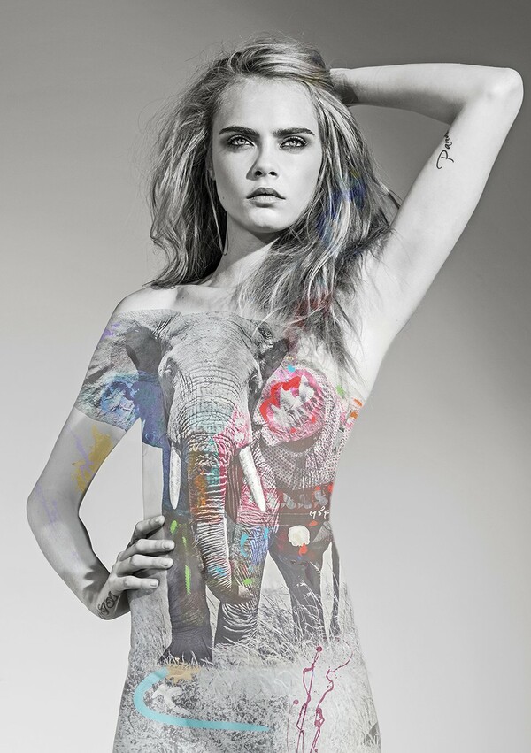 "Δεν είμαι τρόπαιο" - Η Cara Delevingne φωτογραφίζεται γυμνή για να υπερασπιστεί τα άγρια ζώα