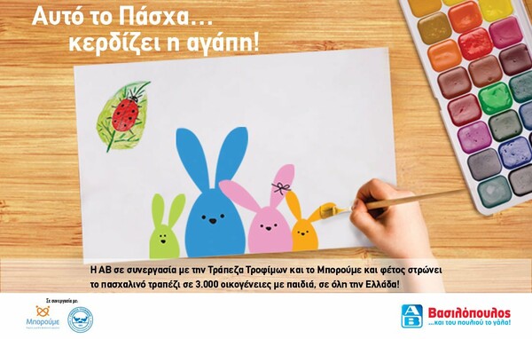 Η ΑΒ Βασιλόπουλος στρώνει το πασχαλινό τραπέζι σε 3000 οικογένειες με παιδιά