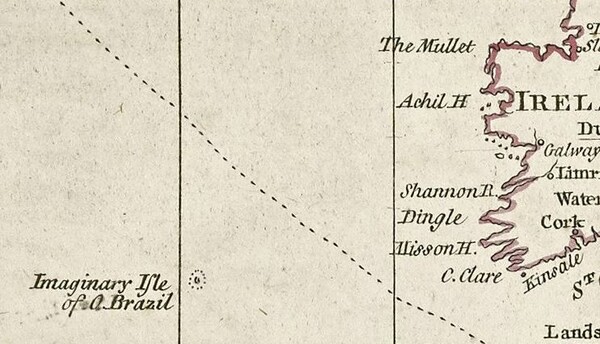 Η ανύπαρκτη νήσος Ο' Μπραζίλ σε παλαιούς χάρτες