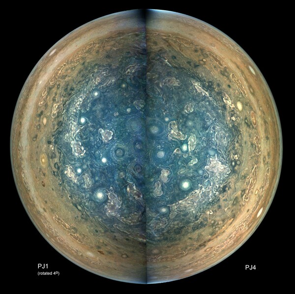 Το Juno αποκαλύπτει εντυπωσιακά στοιχεία για τον πλανήτη Δία και εικόνες που δεν έχουμε ξαναδεί
