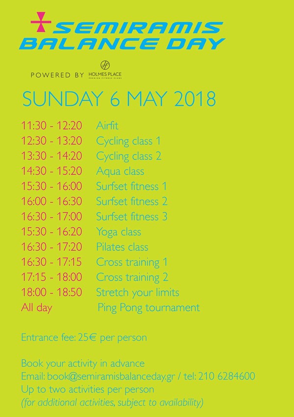Semiramis Balance Day στις 6 Μαΐου