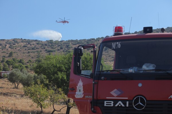 Υπό έλεγχο η φωτιά στην Κερατέα μετά από μεγάλη κινητοποίηση της πυροσβεστικής