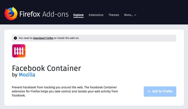 Ο Firefox απομονώνει τώρα την παρακολούθηση του Facebook, οπότε δεν χρειάζεται να το διαγράψετε
