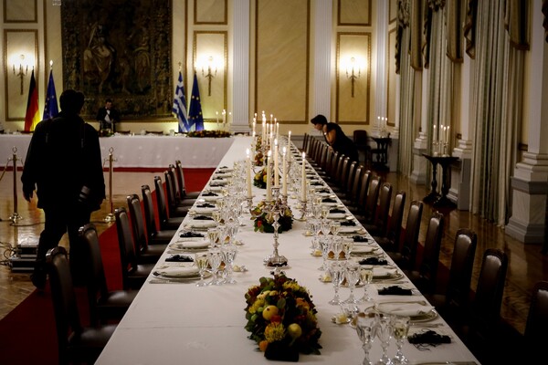 Η δεξίωση για τον Σταϊνμάιερ - Ποιοι ήταν καλεσμένοι στο επίσημο δείπνο (ΦΩΤΟΡΕΠΟΡΤΑΖ)