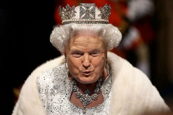 Κάποιος βάζει στο σώμα της Βασίλισσας Ελισάβετ το κεφάλι του Τραμπ (και έχει πλάκα...)