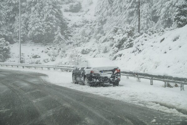 Προβλήματα από τη χιονόπτωση στη Φθιώτιδα - Εκδρομείς εγκλωβίστηκαν σε αυτοκίνητα