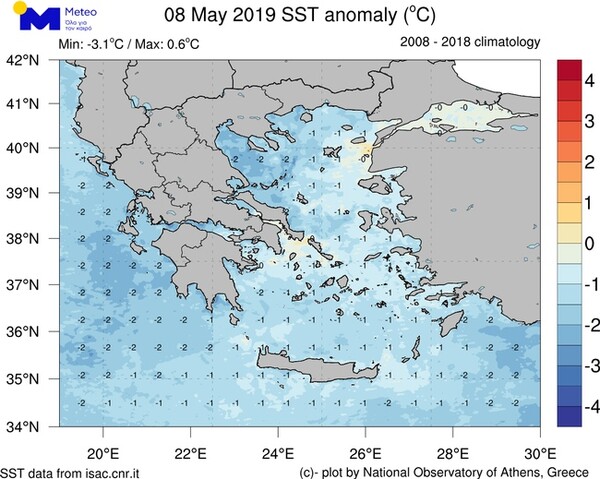 Ασυνήθιστα κρύα η θάλασσα στην Ελλάδα για τέτοια εποχή - O καιρός σήμερα