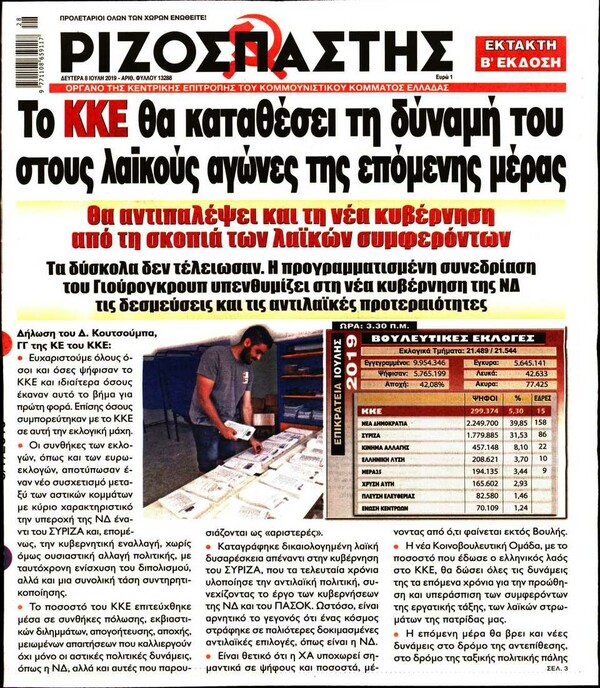 Η νίκη Μητσοτάκη στα πρωτοσέλιδα των εφημερίδων σήμερα