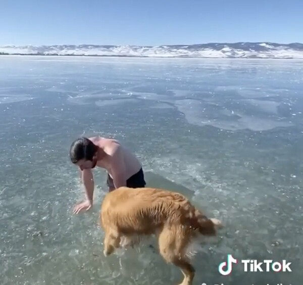 Influencer του TikTok κόντεψε να πνιγεί κάτω από παγωμένη λίμνη για ένα βίντεο