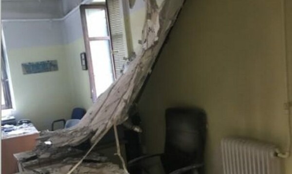 Κατέρρευσε οροφή στο Ιπποκράτειο Θεσσαλονίκης - Παρόμοια περιστατικά σε Βέροια, Κιλκίς και Νίκαια