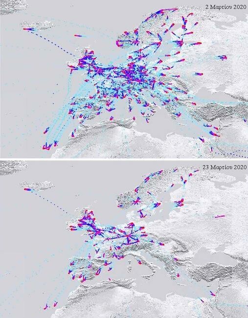 Meteo - Κορωνοϊός: Η μειωμένη αεροπορική κίνηση βλάπτει και τις καιρικές προγνώσεις