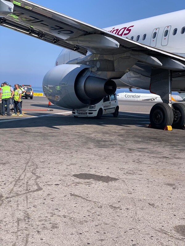 Κρήτη: Αυτοκίνητο συγκρούστηκε με αεροπλάνο στο αεροδρόμιο
