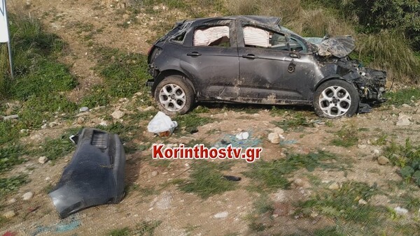 Θανατηφόρο τροχαίο στην Κόρινθο: Το αυτοκίνητο κατέληξε σε χωράφι - Νεκρή η οδηγός