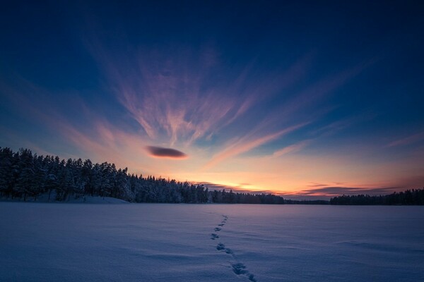 Φωτογραφίζοντας το χιονισμένο τοπίο της Φινλανδίας